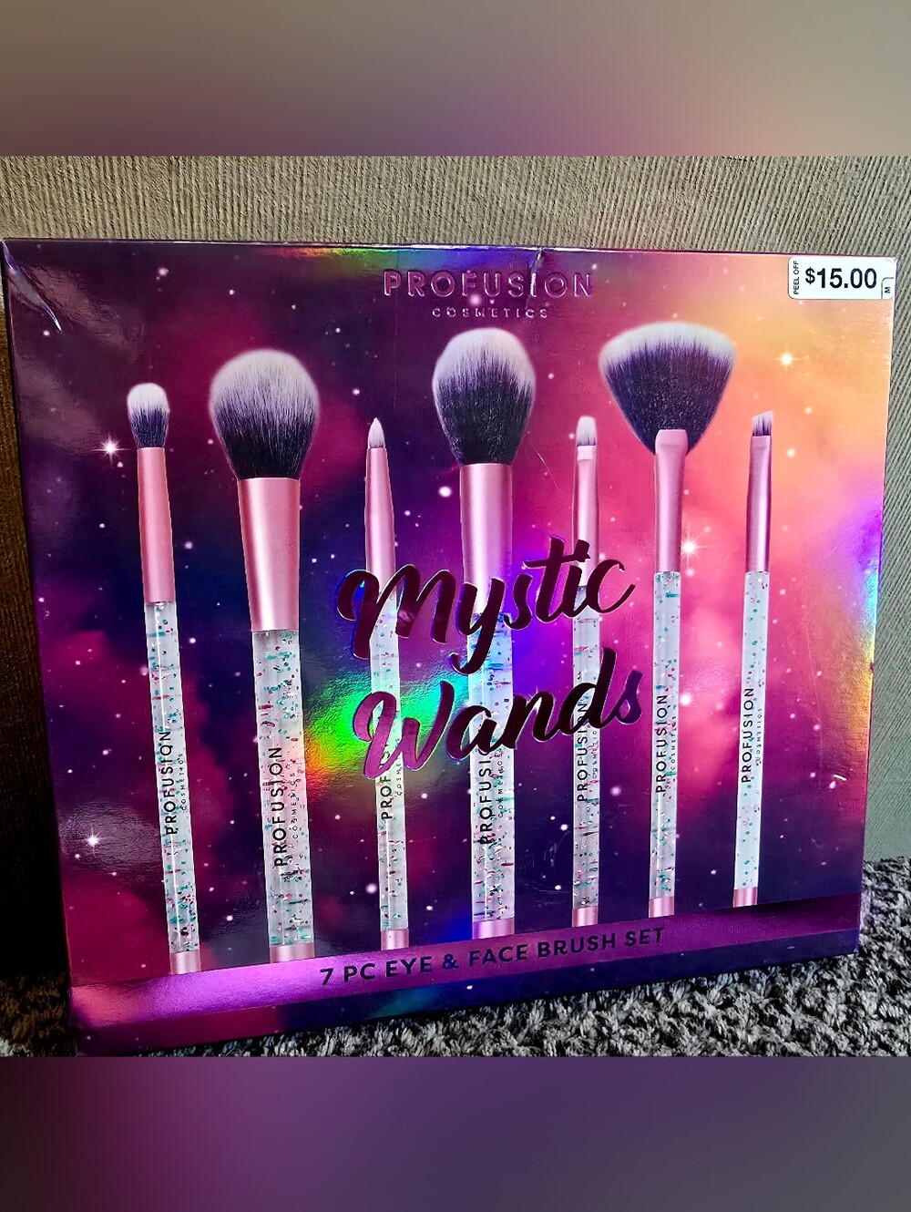 Profusion Cosmetics Mystic Wands 7 Pc Eye & Face Makeup Brush Set NIB